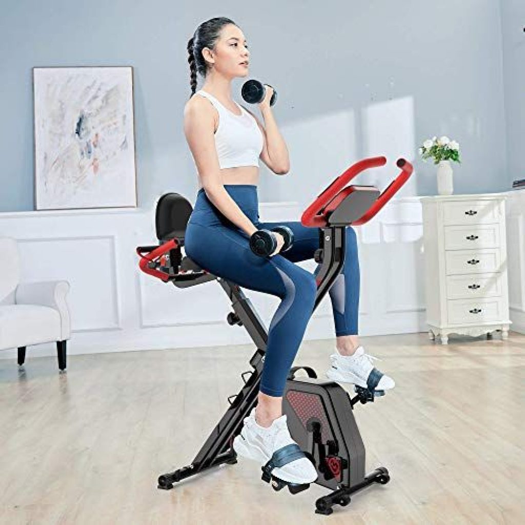 pooboo Folding Exercise Bike
