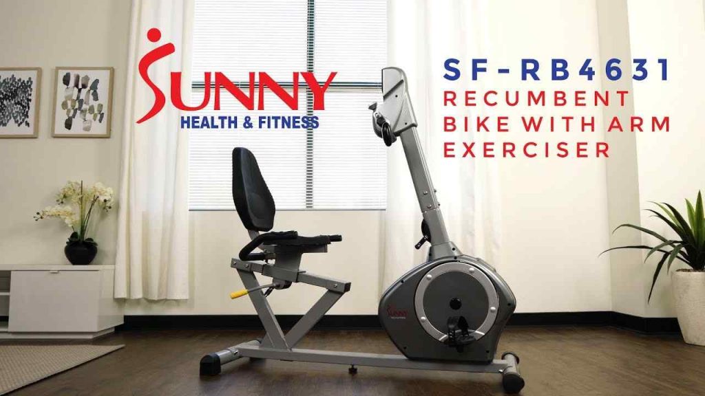 Sunny Health & Fitness SF-RB4631 Recumbent Bike with Arm Exerciser
