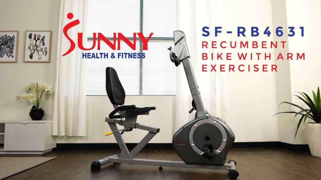 Sunny Health & Fitness SF-RB4631 Recumbent Bike with Arm Exerciser