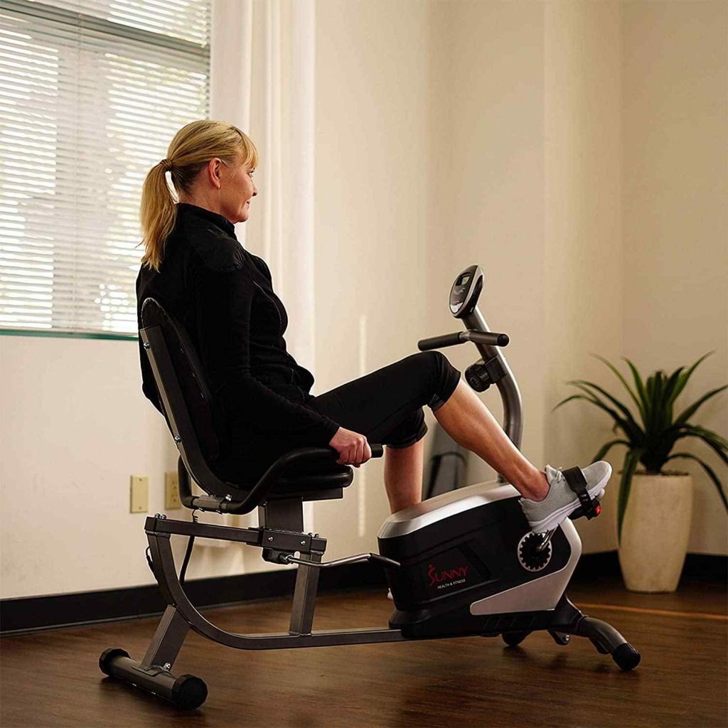 Sunny Health & Fitness Magnetic Recumbent Bike Exercise Bike