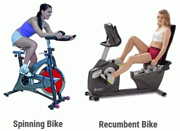 spinning bike vs recumbent bike