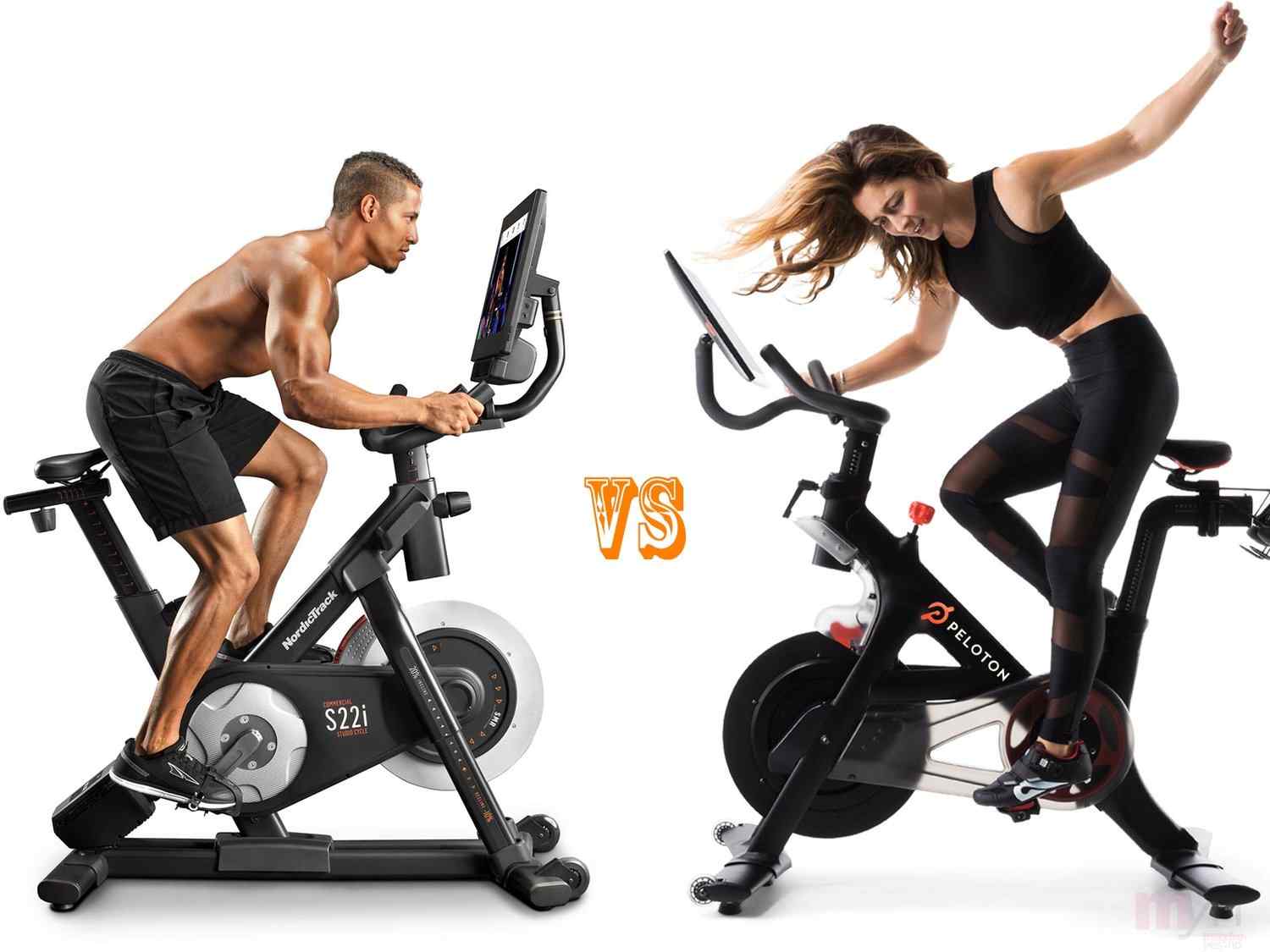 Peloton vs NordicTrack S22i Bike