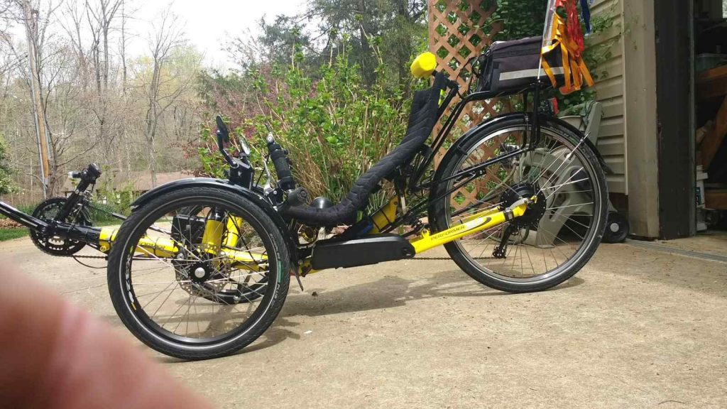 Tricycle for adults with disabilities