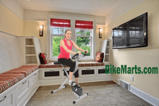 Exerpeutic folding magnetic upright bike with pulse