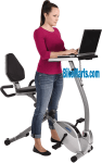 Stamina 2 in 1 recumbent exercise bike and workstation