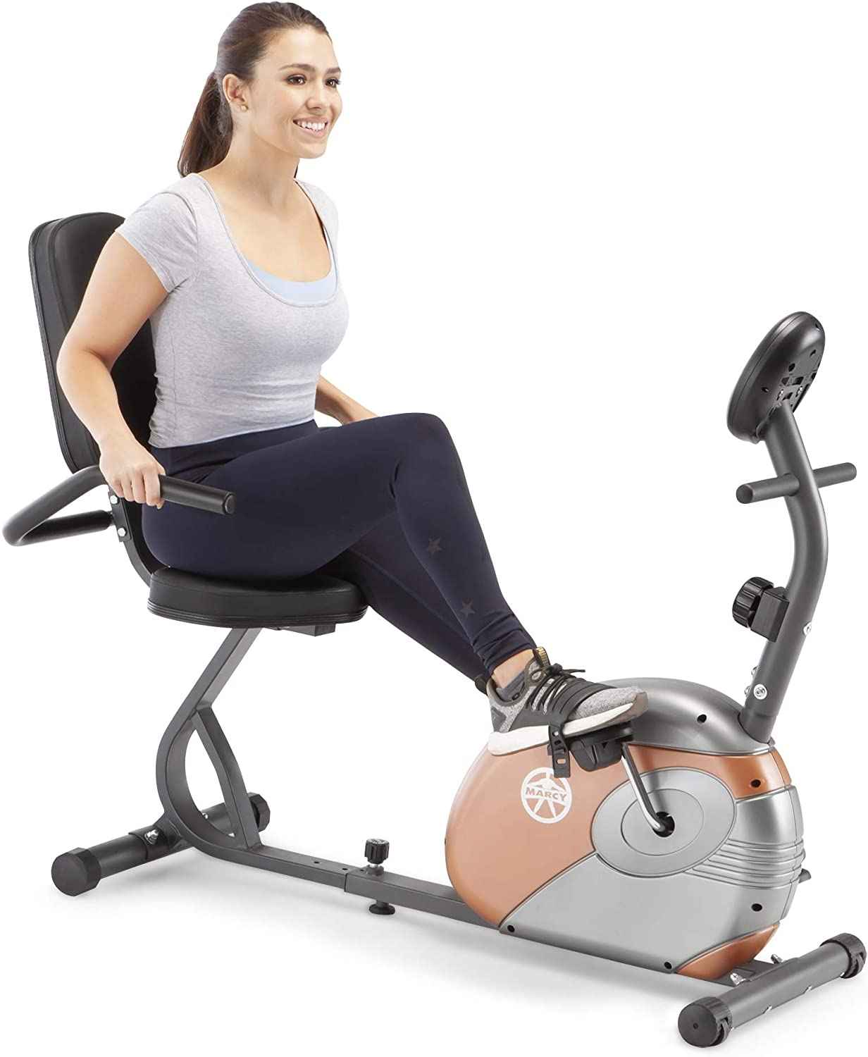 How do I reset my Marcy recumbent bike?